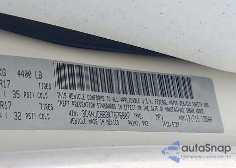 2019 Jeep Compass Latitude Fwd z USA, uszkodzony, nr VIN 3C4NJCBB3KT676807